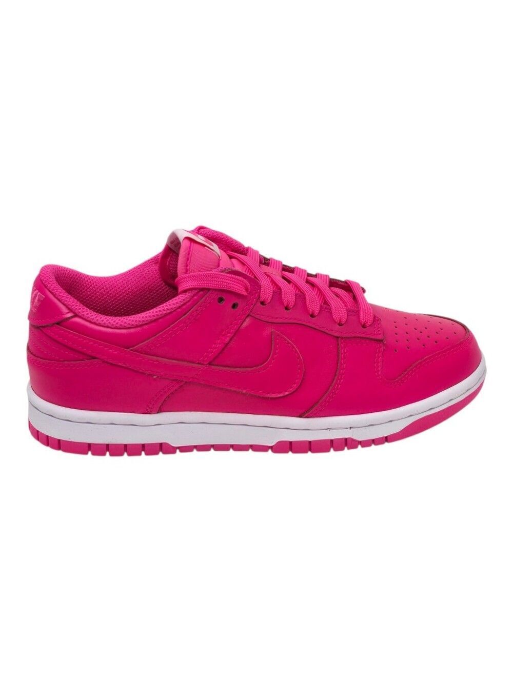 Nike Dunk Low Women’s Low Top Lace-Up Sneakers Hyper Pink/White DZ5196 600